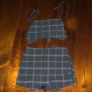 Black and white two piece set